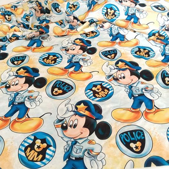 Police Mickey Mouse Süprem Penye Kumaş-En:180cm