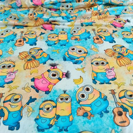 Minions Likralı Süprem Penye Kumaş - En:185cm