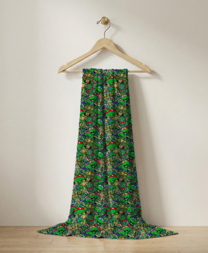 Ninja Kaplumbağalar Karakterli Dijital Baskılı Süprem Kumaş