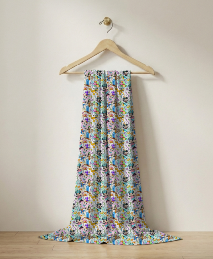 Partili Mickey ve Arkadaşları Karakterli Dijital Baskılı Süprem Kumaş