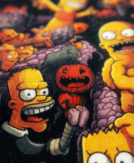 Simpsons Kumaş %83 Pamuklu İpeksi Süprem Dokusu Yakın Çekim