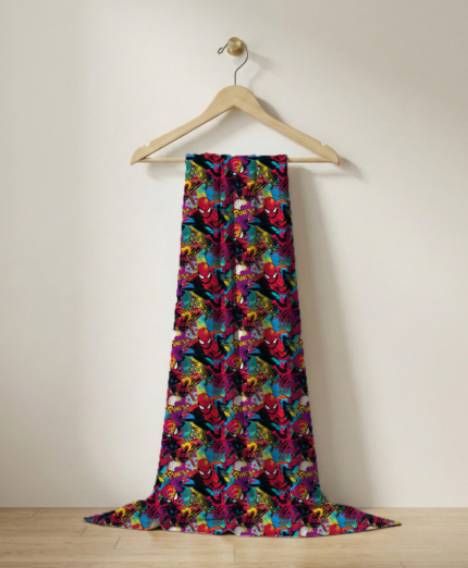 Spider-Man Graffiti Style Karakterli Dijital Baskılı Süprem Kumaş