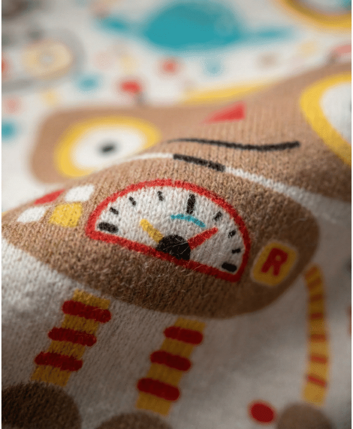 Uzay ve Robot Karakterli Dijital Baskılı Süprem Kumaş - Görsel 2