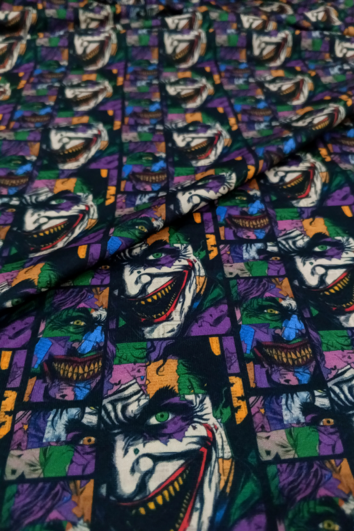 Joker Temalı Karakterli Dijital Baskılı Süprem Kumaş - Görsel 2