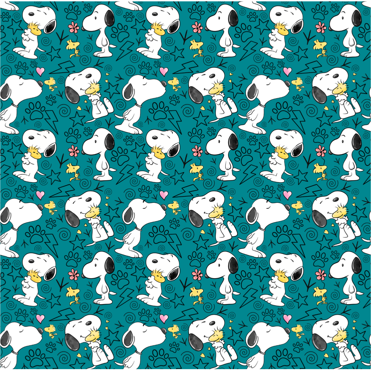 snoopy-temali-kumas Snoopy Temalı Karakterli Dijital Baskılı Süprem Kumaş - Görsel 1
